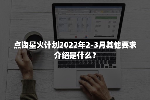 点淘星火计划2022年2-3月其他要求介绍是什么？