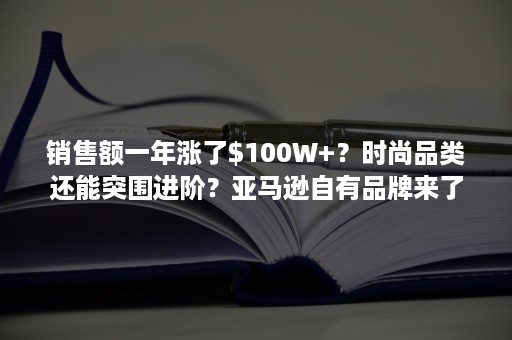 销售额一年涨了$100W+？时尚品类还能突围进阶？亚马逊自有品牌来了！