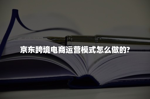 京东跨境电商运营模式怎么做的?