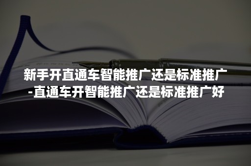 新手开直通车智能推广还是标准推广-直通车开智能推广还是标准推广好