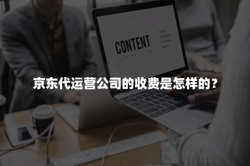 京东代运营公司的收费是怎样的？