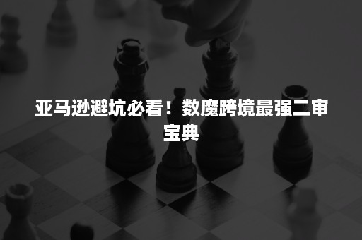 亚马逊避坑必看！数魔跨境最强二审宝典