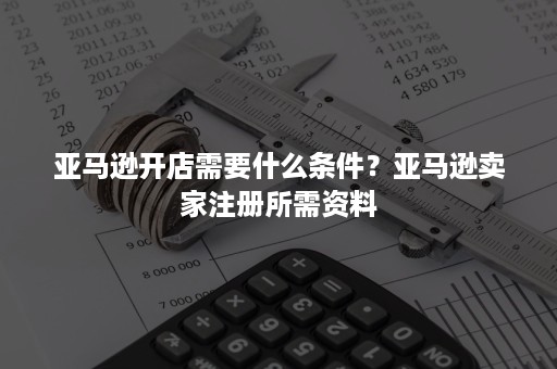 亚马逊开店需要什么条件？亚马逊卖家注册所需资料