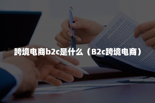 跨境电商b2c是什么（B2c跨境电商）