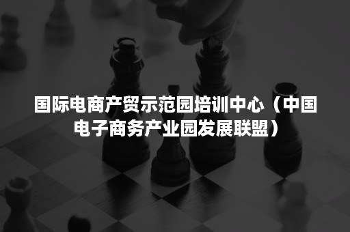 国际电商产贸示范园培训中心（中国电子商务产业园发展联盟）