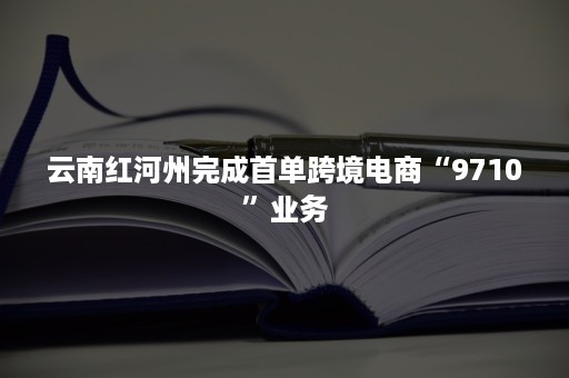 云南红河州完成首单跨境电商“9710”业务