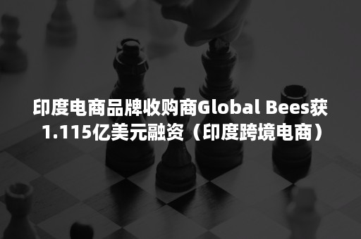 印度电商品牌收购商Global Bees获1.115亿美元融资（印度跨境电商）