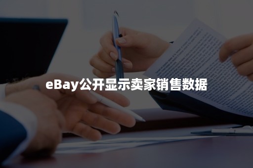 eBay公开显示卖家销售数据