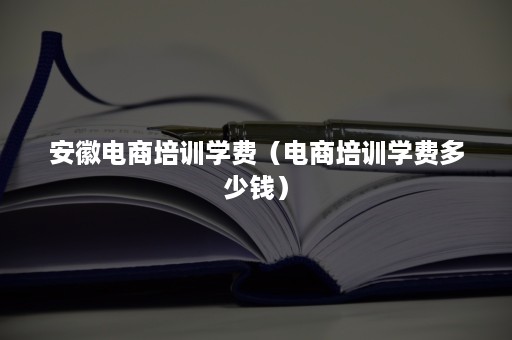 安徽电商培训学费（电商培训学费多少钱）