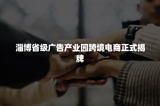 淄博省级广告产业园跨境电商正式揭牌