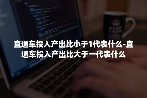 直通车投入产出比小于1代表什么-直通车投入产出比大于一代表什么