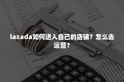 lazada如何进入自己的店铺？怎么去运营？