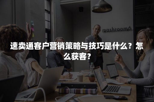 速卖通客户营销策略与技巧是什么？怎么获客？