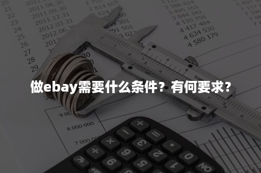 做ebay需要什么条件？有何要求？