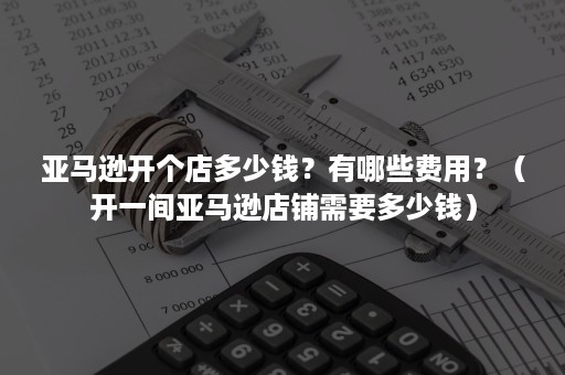 亚马逊开个店多少钱？有哪些费用？（开一间亚马逊店铺需要多少钱）