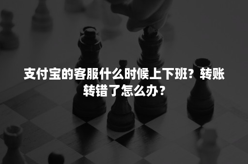 支付宝的客服什么时候上下班？转账转错了怎么办？