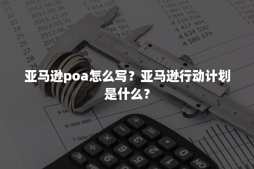 亚马逊poa怎么写？亚马逊行动计划是什么？