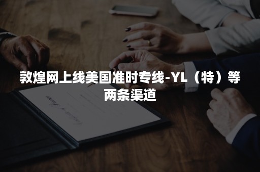 敦煌网上线美国准时专线-YL（特）等两条渠道