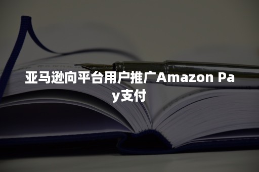 亚马逊向平台用户推广Amazon Pay支付