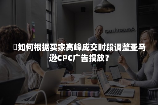 ​如何根据买家高峰成交时段调整亚马逊CPC广告投放？