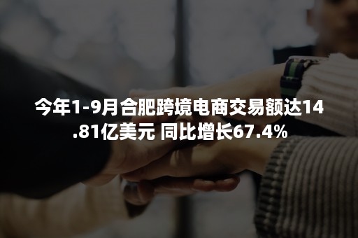 今年1-9月合肥跨境电商交易额达14.81亿美元 同比增长67.4%