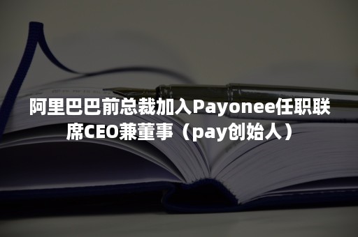 阿里巴巴前总裁加入Payonee任职联席CEO兼董事（pay创始人）