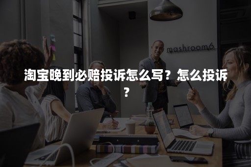 淘宝晚到必赔投诉怎么写？怎么投诉？