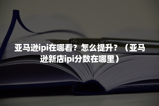 亚马逊ipi在哪看？怎么提升？（亚马逊新店ipi分数在哪里）