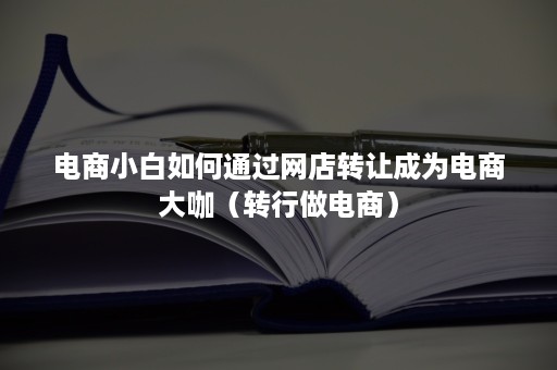 电商小白如何通过网店转让成为电商大咖（转行做电商）