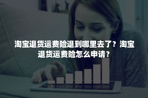 淘宝退货运费险退到哪里去了？淘宝退货运费险怎么申请？