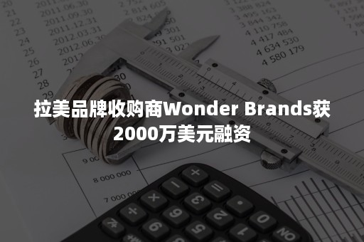 拉美品牌收购商Wonder Brands获2000万美元融资