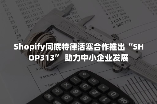 Shopify同底特律活塞合作推出“SHOP313” 助力中小企业发展