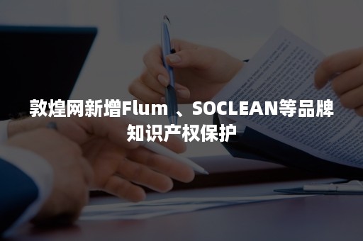 敦煌网新增Flum 、SOCLEAN等品牌知识产权保护